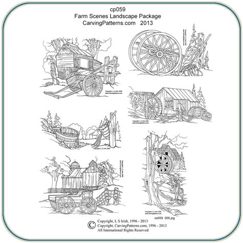 farm scene patterns classic carving patterns