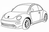 Beetle Vw Drawing Line Volkswagen Coloring Sketch Drawings Template Deviantart Cars Paintingvalley sketch template