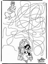 Labyrinth Aladdin Labirinto Laberinto Coloring Labirynt Alladyn Doolhof Aladino Camino Malebog Nukleuren Fargelegg Colorare Labyrint Labirinti Encuentra Anzeige Annonse Advertentie sketch template