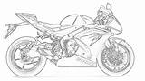 Coloring Motorcycle Pages Bike Sport Honda Sports sketch template