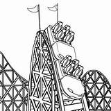 Roller Coaster Drawing Coloring Rollercoaster Pages Draw Step Coasters Easy Sketch Drawings Paper Dragoart Healthy Snacks Filling Online Amusement Print sketch template