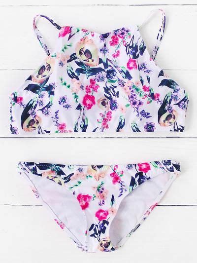 calico print spaghetti strap bikini set spaghetti strap bikini set