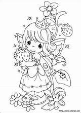Coloring Pages Adult Colouring Books Printable Cute Kids Precious Moments Fairy sketch template
