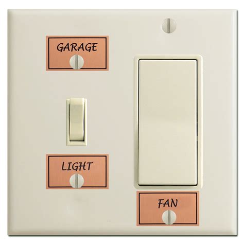 silver switch id labels  light switchplate covers