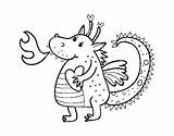Dragon Childish Coloring Dragons Coloringcrew Pages sketch template