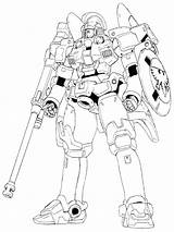 Tallgeese Lineart 00ms sketch template