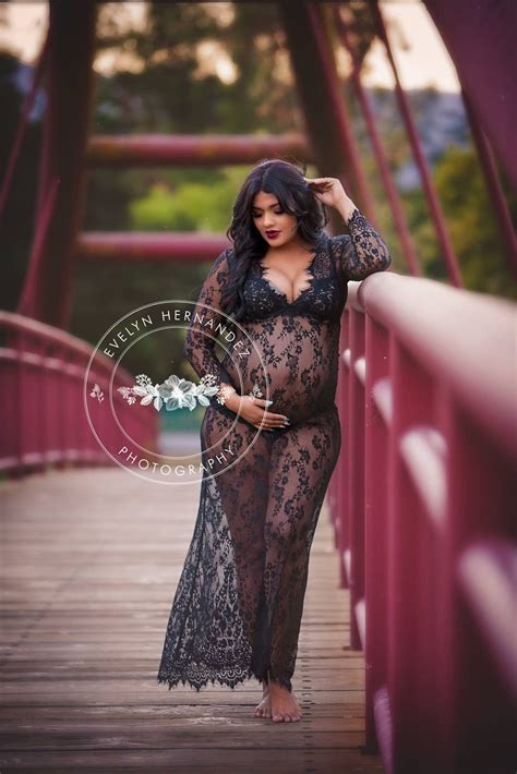 brava black lace maternity dress ready to ship sheer dress boudoir robe photo props