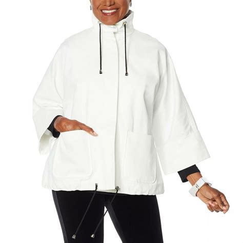 marlawynne women s plus size canvas drama snap front jacket with