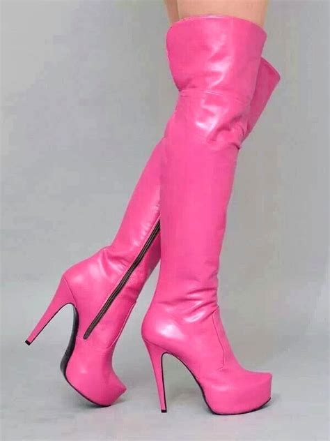 beautiful pinks high heel boots shoe boots pink boots