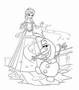 Frozen Coloring Color Kids Elsa Print Olaf Pages Disney Children Beautiful Characters sketch template