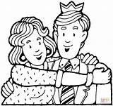 Husband Wife Coloring Pages Hugs Her Father Clipart Color sketch template