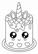 Coloring Pages Tulamama Easy Cake Print Dessert Food sketch template