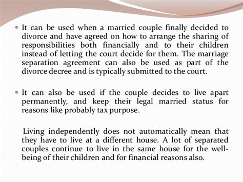 what is a marriage separation agreement form where and how to download