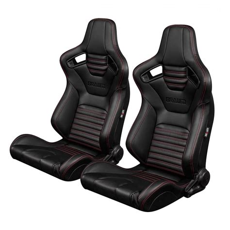 discontinued braum racing elite  series racing seats red stitching outcast garage