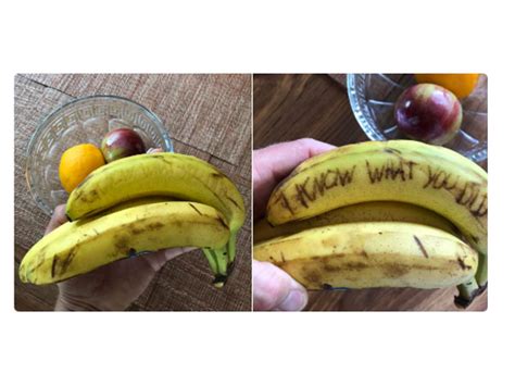 haunting messages scribbled on bananas is the latest trend
