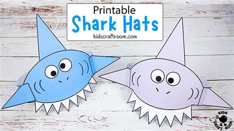 crown printable shark headband template fepitchon