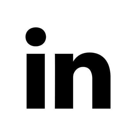 linkedin icon black linkedin logo linkedin logo png  vector