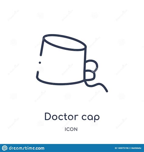 linear doctor cap icon  medical outline collection thin