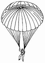 Paracaidistas Parachutiste Coloriage sketch template