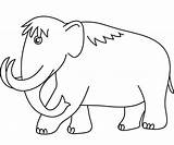 Mammoth Coloring Pages Wooly Woolly Outline Cartoon Drawing Tattoo Color Cute Print Getcolorings Animals Prehistoric Getdrawings Drawings Printable Biz Prehistory sketch template