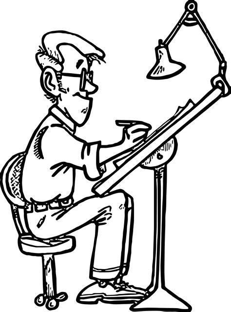 computer engineer working coloring page wecoloringpagecom