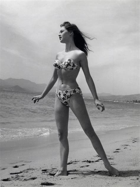 stunning photos of 19 year old brigitte bardot donned a floral bikini