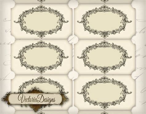 blank vintage labels printable add   text vd