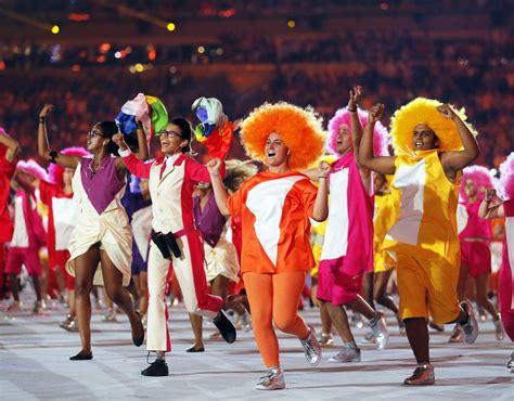 Dancers Perform During The Opening Ceremony Of The Rio 2016 Olympic