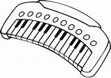 Keyboard Musical Drawing Piano Draw Drawings Paintingvalley sketch template