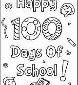 Coloring School 100 Days 100th Pages Printable Kindergarten First Happy Printables Sheet Activities Sheets Worksheets Project Crafts Color Cute Numero sketch template