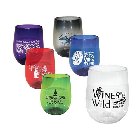 Custom Vinello Stemless Wine Glass 12 Oz Plastic