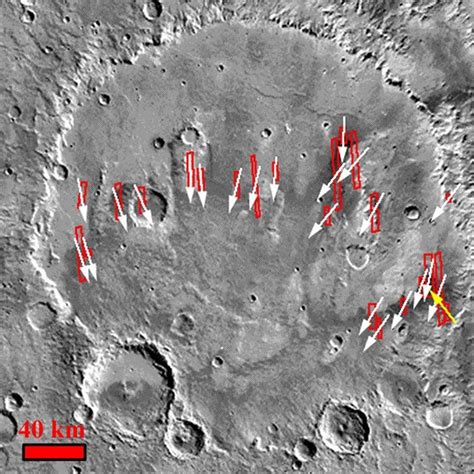 herschel crater mars  scientific diagram
