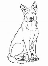 German Shepherd Coloring Dog Easy Pages Drawing Outline S1088 Drawings Dogs Lines Shepard Shepherds Sketches Deviantart Line Tattoo Animal Sketch sketch template