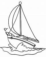 Boat Sailboat Sull Barca Bateau Coloriage Pianetabambini Dessin Getdrawings sketch template