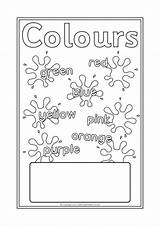 Colours Covers Topic Book Sparklebox Editable sketch template