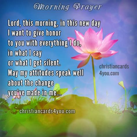 morning prayer lord    honor  christian cards