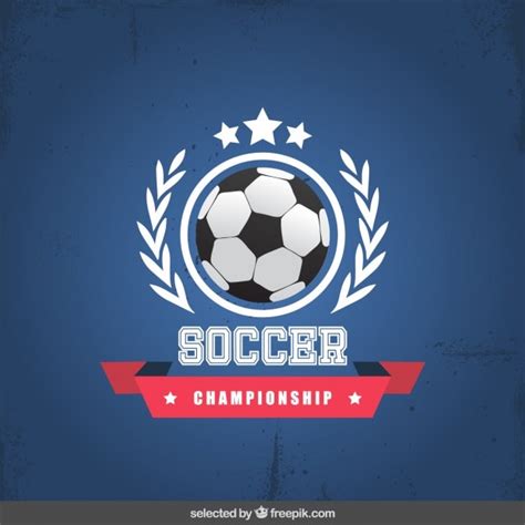 soccer championship badge  vector