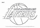 Lakers Kobe Drawingtutorials101 Basketball Bulls Rockets Warriors Lebron sketch template
