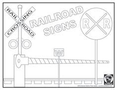 railroad safety coloring page party fun safety crafts train