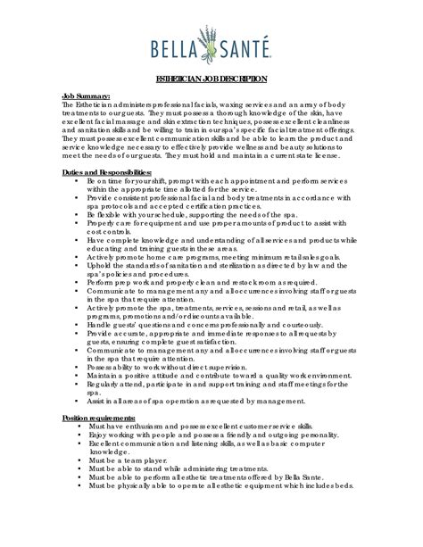 esthetician resume sample httpwwwresumecareerinfoesthetician