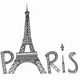 Eiffel Paris Tower Drawing Coloring Cartoon Pages Silhouette Transparent Printable Cute Tour Bridge Dessin Steps Coloriage Draw Kids Drawings раскраски sketch template