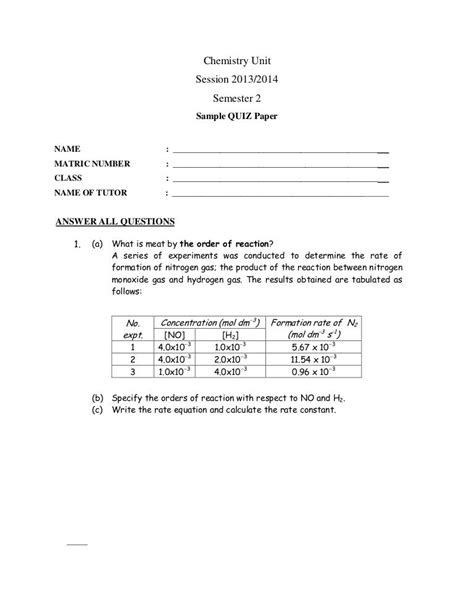 sample quiz paper set  initial rate method
