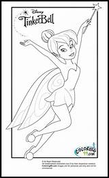 Coloring Tinkerbell Pages Disney sketch template