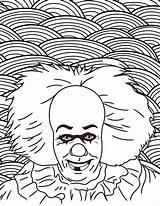 Pennywise Frightening sketch template