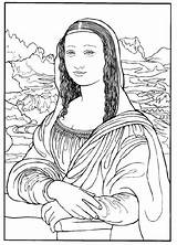 Mona Famosi Quadri Stampare Manet Botticelli Raffaello sketch template