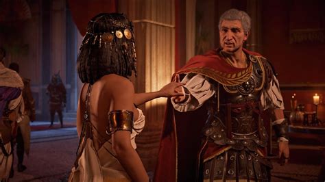 Assassins Creed Origins Cleopatra Meets Julius Caesar Youtube