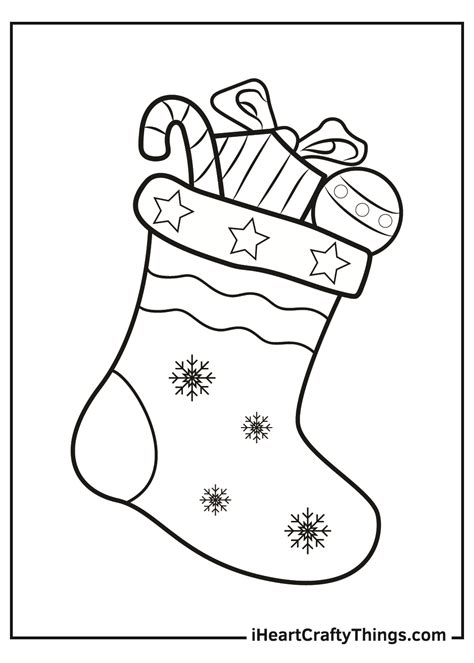 printable christmas stocking coloring pages updated