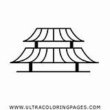 Pagoda Ultracoloringpages sketch template