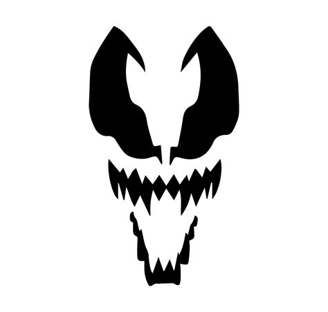 printable venom pumpkin stencil