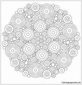Circles Pages Mandala Coloring Color Online Print sketch template